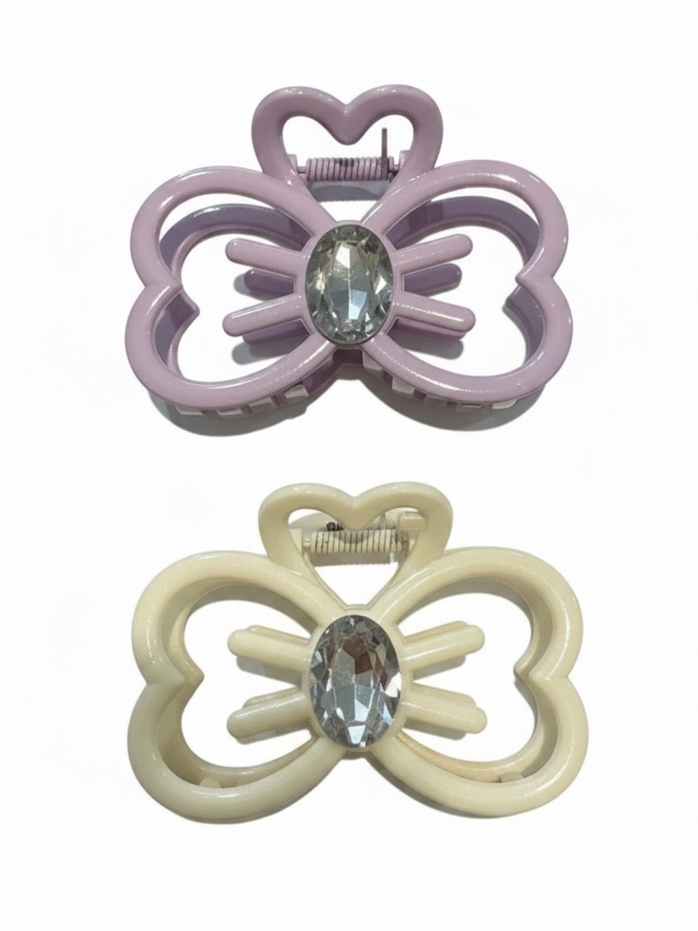 New Bundle 2 Hello Kitty Theme Large Iridescent Pastel Bling Claw Clips Kawaii